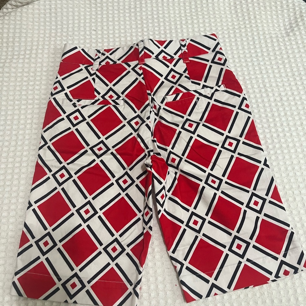 Women’s Loudmouth Red and White Geometric Shirts